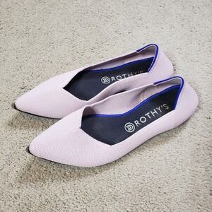 Rothys Womens 10 Shoes Flats Pink Petal Pointed Toe Comfort Casual READ